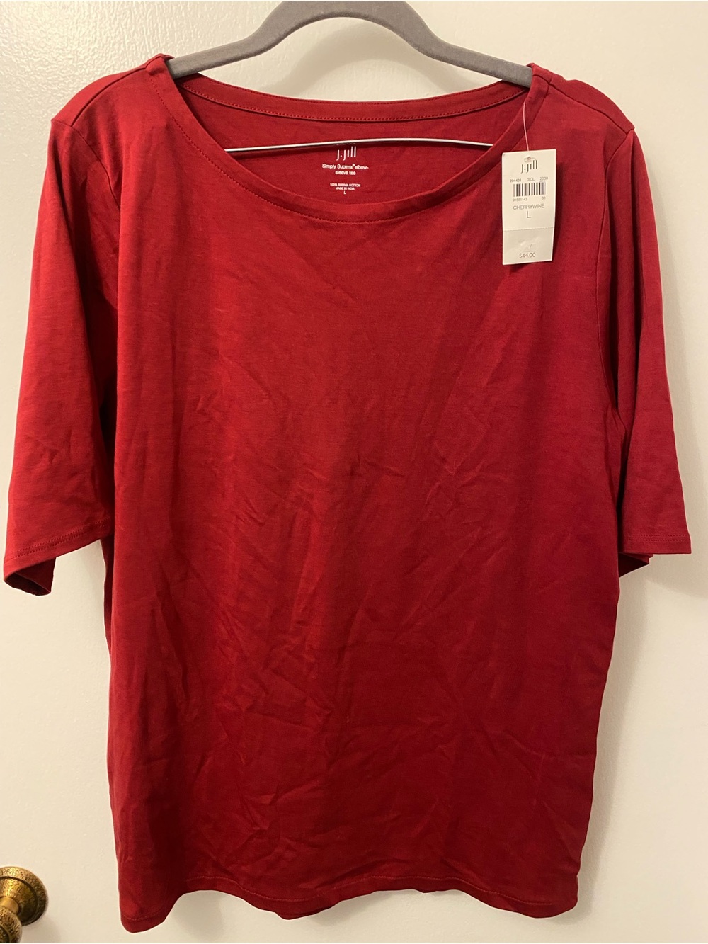 J. Jill Cherrywine Short Sleeve Tee